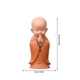 thumbnail image 3 of Mesa de té decorativa Monk Home, ideal para el salón o la sala de estar. Diseño zen pequeño, plegable, con base de madera y estructura de dos niveles. Perfecta para relajarse en el, 3 of 9