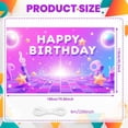 thumbnail image 2 of Disco Theme Banner Glittery Design Birthday Party Display Pink Purple Color Star Pattern Celebration Backdrop for Birthday Celebration Disco Party Photo Shoot, 2 of 9