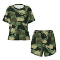 thumbnail image 4 of Picia Camouflage Shark Pajamas Sets for Women Soft Short-Sleeved Pjs with Lounge Shorts Two Piece Sleepwear-Medium, 4 of 9