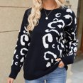 thumbnail image 4 of Oksale Funny Graphic Sweaters for Women Casual Round Neck Jumpers Comfort Long Sleeve Pullover Slouchy Soft Knit Fall Winter Tops Black L, 4 of 7