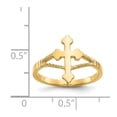 thumbnail image 3 of Diamond2Deal 14K Yellow Gold Cross Ring for Women Size 6, 3 of 7