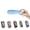 C-1-Light Blue, variant on Travel Essentials Mini Umbrella for Purse With Case Small Compact UV Sun Protection Lightweight Tiny Pocket Manual Open Close Umbrella for Women Kids and Men Fits Purse Backpack