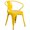 Yellow, variant on Bowery Hill Industrial Metal Stackable Dining Arm Chair in Yellow