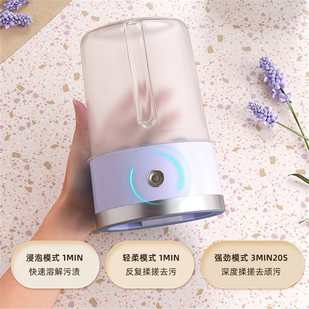 Wireless Mini Washing Machine for Dormitory, Portable Small Washer, No Need to Plug in, No Need to Drain, 1L Capacity Compact Mini Washing Cup
