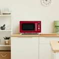 thumbnail image 6 of Nostalgia 0.9 cu ft Mid-Century Retro Microwave Oven, 900W Microwave Oven with LED Clock, Red, 6 of 6