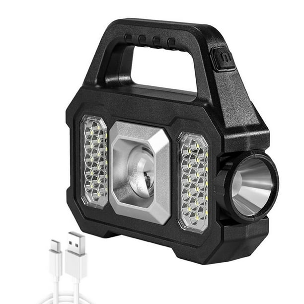 Linterna Portátil Antorcha Eléctrica LED Carga USB Solar para Montañismo Senderismo