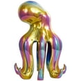 thumbnail image 6 of 11" x 17" Multi Colored Ceramic Tall Standing Octopus Sculpture with Rainbow Shimmer Finish, by DecMode, 6 of 9
