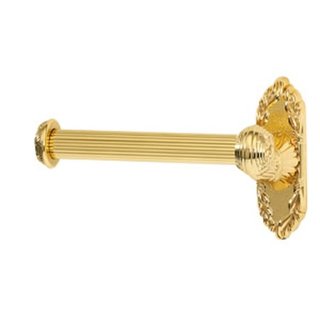 Alno Ribbon And Reed Single Post Tissue Holder Right Hand - Polished Brass