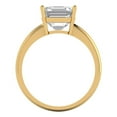 thumbnail image 4 of 2.5 ct Asscher Cut White Sapphire Solitaire Engagement Ring for Women in 18K Yellow Gold, 4 of 5