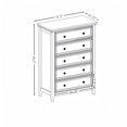 thumbnail image 2 of 31.50" Modern 5 Drawers Dresser For Living Room, Beige, 2 of 13