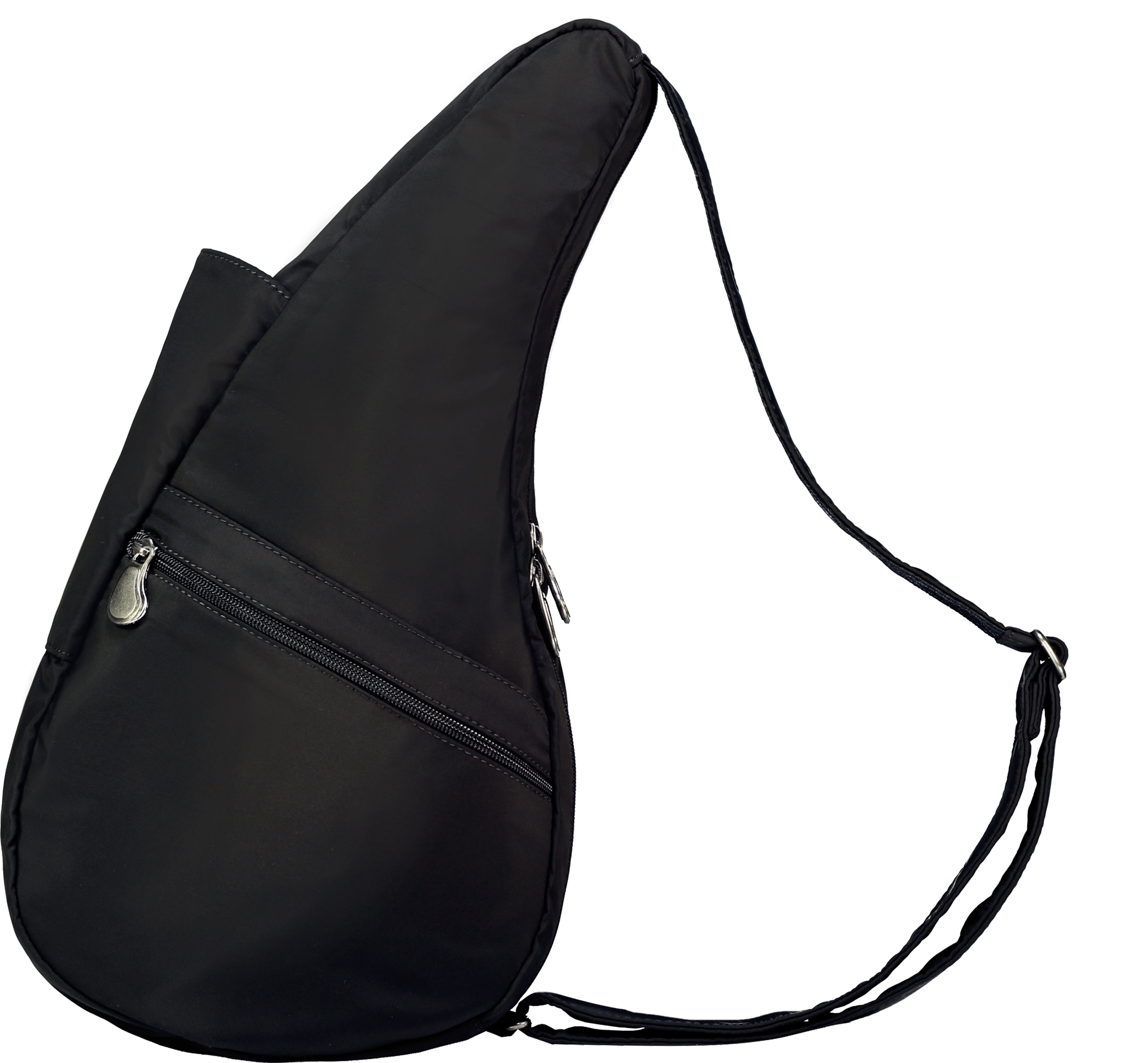 AmeriBag 15" Microfiber Crossbody Sling Healthy Back Bag (Black)
