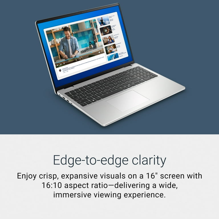 Dell 16” Laptop, Intel® Core™ 5, 8GB, 512GB, FHD+ Touch, Silver