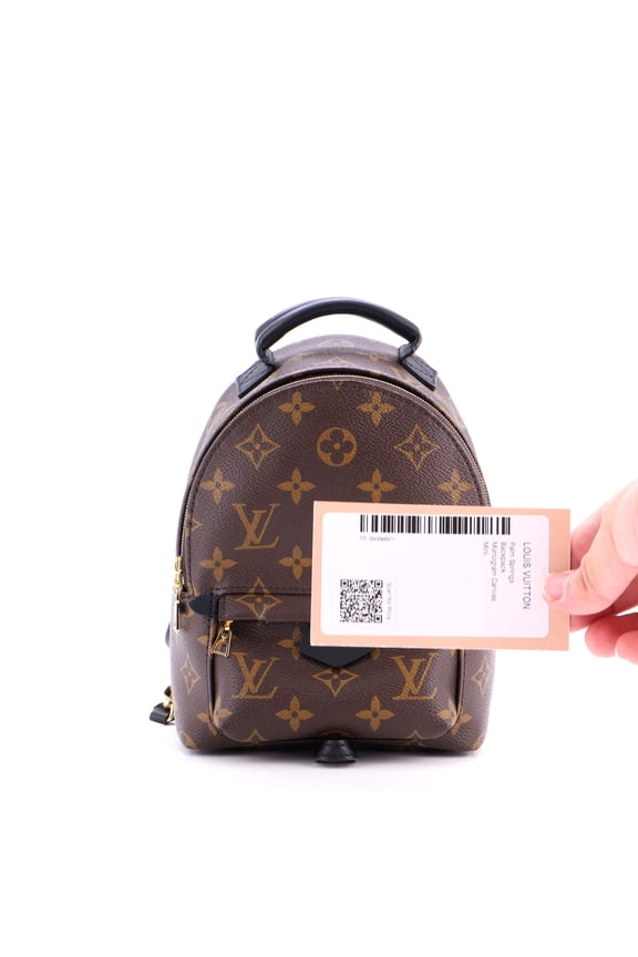 Pre-Owned Palm Springs Backpack Monogram Canvas Mini By Rebag