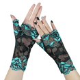 thumbnail image 4 of GPOECD Gloves for Women Women Fashion Half Finger Lace Breathable Short Open Finger Driving Sunscreen Gloves, 4 of 4