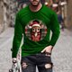 thumbnail image 1 of Blusas y camisas de manga larga y cuello redondo para hombre, informales, con estampado navideño, deportivas, de poliéster., 1 of 5