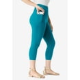 thumbnail image 3 of Roaman's Women's Plus Size Side-Pocket Essential Capri Legging, 3 of 6