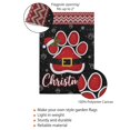 thumbnail image 4 of TiniDecor Christmas Paw Print Flag – Polyester Garden Decoration, 36” x 60” Santa Belt Pet Design, 4 of 5