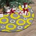 thumbnail image 3 of FMSHPON Sunflower Background Xmas Christmas Tree Skirt Stand Mat for Holiday Party Decoration Indoor Outdoor 48 inches, 3 of 3