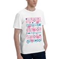thumbnail image 2 of Bingfone Pink Striped Flamingo Men'S Loose Fit Short-Sleeve Pocket T-Shirt, 2 of 7