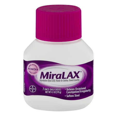 MiraLAX Laxative Unflavored Powder, 4.1 OZ