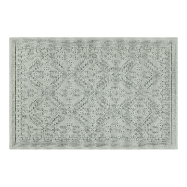 Better Homes & Gardens Katti Lattice 2 Piece Bath Rug Set, Green River, 17" x 24" & 20" x 30"