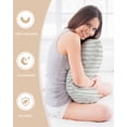 thumbnail image 4 of Sage Green Striped Pillow Cases Standard Size Set of 2, Smooth Satin Pillowcase for Hair and Skin, Sage Green White Stripes Farmhouse Decorative Cooling Bed Pillow Covers with Zipper, 20x26 Inches, 4 of 5