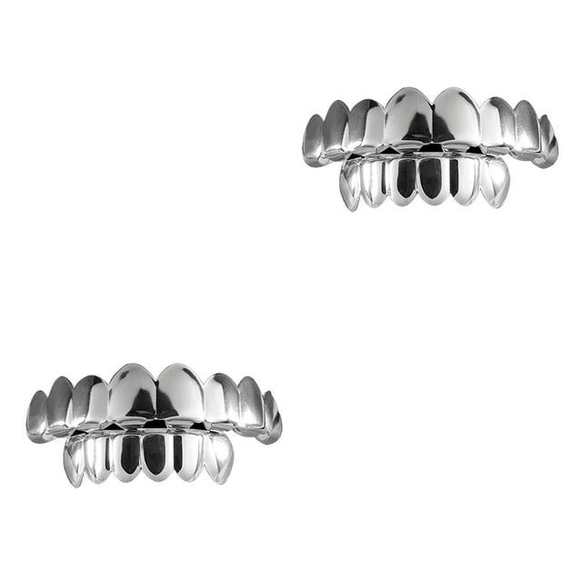 Conjunto de regalo Yuarrent de accesorios de hip hop de diente dorado grande de mascarada de terror falso de Halloween Type3 NO3