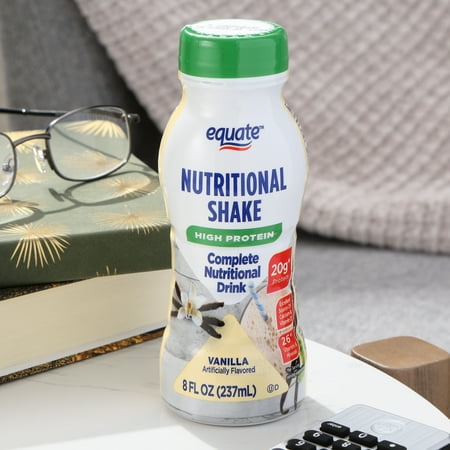 Equate High Protein Shake Nutrition Drink, Vanilla, 8 fl oz, 24 Count