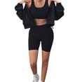 thumbnail image 2 of ZAXARRA Shorts de Sport Taille Haute pour Femmes Noir Ajusté Extensible Short,S-TG, 2 of 8
