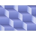 thumbnail image 1 of Ahgly Company Tapis d'Intérieur Lavable en Machine Rectangle Transitionnel Jeans Bleu, 2 Pieds x 5 Pieds, 1 of 7