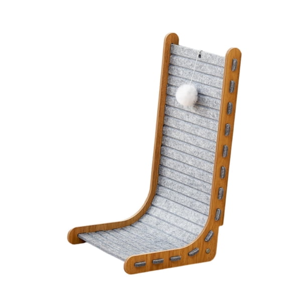 Rascador para gatos en forma de L, cama rascadora, artículos para mascotas, alfombra rascadora gris