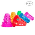 thumbnail image 1 of CIMAXIC 10Pcs Multi-purpose Plastic Cone for Soccer Roller Skating Physical Sports Training (Random Color),2.99"X2.99"X2.95", 1 of 4