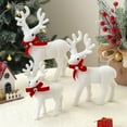 thumbnail image 4 of Sinyiin Christmas Plush White Reindeer Stuffed Animal Festival Ornament Toy For Kids Holiday Nursery Decoration Christmas Gift, 4 of 12