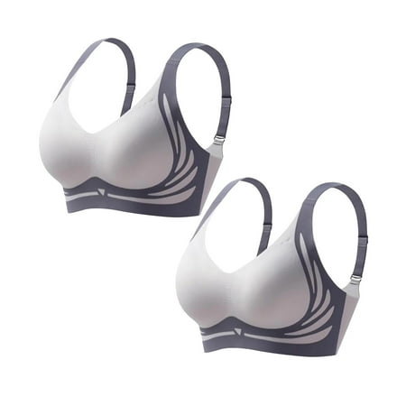Hamky Bras for Women Push Up Bra Daily Comfort Wireless Shaper Bra Skin Bralettes for Women Seamless Bras Blue 4XL