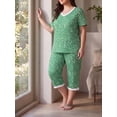 thumbnail image 3 of Cueply Women Plus Size Pajamas Set Short Sleeve Pjs Sleepwear Loungewear Nightwear with Pockets, 3 of 8