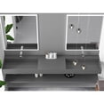 thumbnail image 5 of Juniper 84" Stone Wall-Mounted Bathroom Sink in Matte Gray, 5 of 6