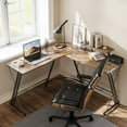 thumbnail image 6 of Somdot L Shaped Corner Gaming & Computer Desk w/ Monitor Stand, Brown Wood, 6 of 9