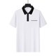 thumbnail image 3 of Camisa de manga corta con cuello con cremallera para hombre - Estampado degradado, poliéster - Prenda informal para el trabajo, verano - Tallas S-XXXL, 3 of 7