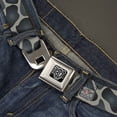 thumbnail image 2 of Buckle-Down Belt, Seatbelt Buckle Belt, Giraffe Spots Gray Charcoal, 30 to 44 Inches, 2 of 9