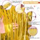 thumbnail image 2 of Paquete de 5 cortinas de oropel dorado, 3,3 pies x 6,6 pies, cortinas con flecos de aluminio, cortinas con purpurina metálica, decoraciones de fondo para fotomatón para bodas, compromisos,, 2 of 7