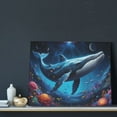 thumbnail image 3 of Zufioo Colorful Ocean Whale Print Canvas Decorative Painting with Solid Wood Frame Art Decoration, Suitable for Home and Office Wall Decoration, 3 of 6