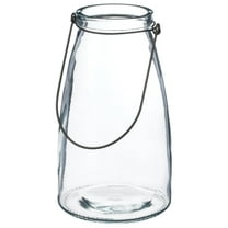 Sullivans Farmhouse Decorative Glass Hurricane Lantern for Pillar Light Candles 10.5"H Clear