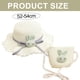 thumbnail image 3 of 52-54 cm circunferencia del sombrero protector solar de verano para niños sombrero de playa sombrero para el sol sombrero de paja protector solar sombrero y bolsa de paja conjunto, 3 of 6