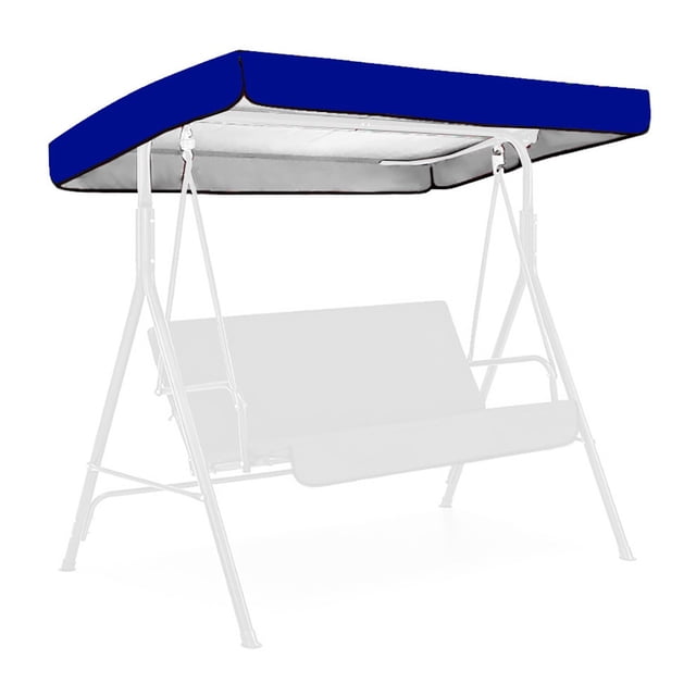Replacement Swing Canopy Cover Garden Swing Waterproof UV Resistant Shade Cover,All Weather Protection for Outdoor Patio Swing Seats,Windproof Rainproof Swing Top Replacement(75.2*47.2Inch)