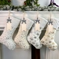 thumbnail image 2 of 4pcs Furry Christmas Stockings Assorted Color for Home and Office Decors Holiday Mantlepiece Socks, 2 of 9