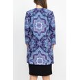 thumbnail image 3 of Danny & Nicole Scoop Neck Sleeveless Zipper Back Multi Print Crepe Dress with Matching Jacket-BLACK TEAL / 18, 3 of 15