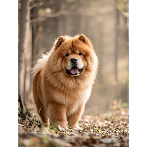 Chow Chow Dog Diamond Art 5D Diamond Painting DIY Kits Full Round Drill Beads by Number Stitch Embroidery Arts and Crafts for Living Room Home Wall Decor 12x16 inch / 30x40cm