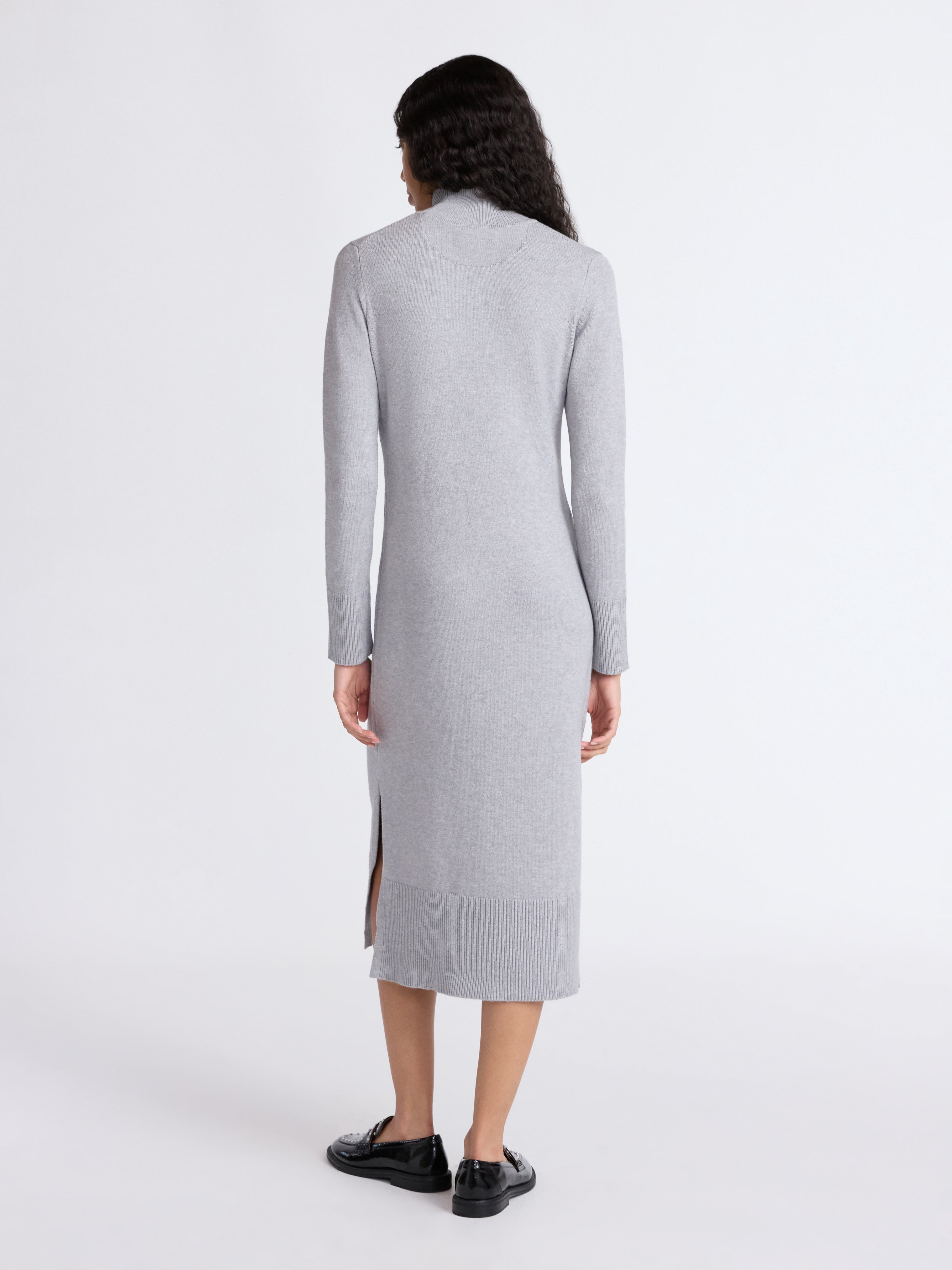Free Assembly Women's Turtleneck Sweater Midi Dress with Long Sleeves, Sizes XS-XXL