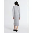 thumbnail image 3 of Free Assembly Women's Turtleneck Sweater Midi Dress with Long Sleeves, Sizes XS-XXL, 3 of 5