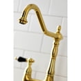thumbnail image 4 of Kingston Brass KS1277PKLBS Duchess Bridge Kitchen Faucet with Brass Side Sprayer, Brushed Brass, 4 of 7